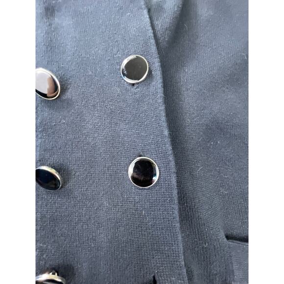 Women's Merona Black Knit Blazer, Medium, Button-Front - Picture 4 of 6